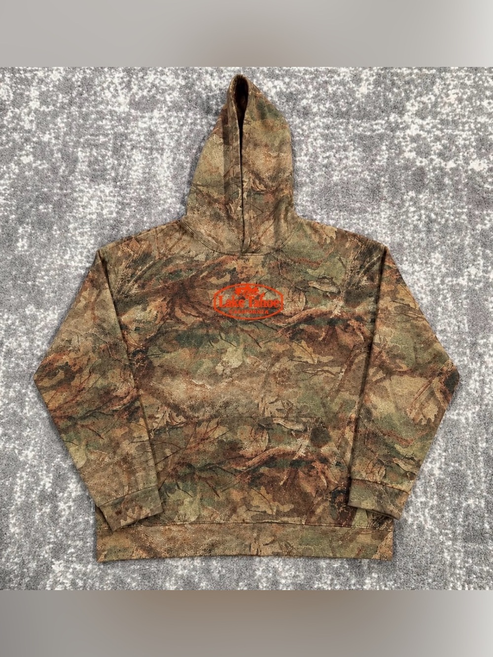 Lake Tahoe California Realtree Camo Hoodie Hunting Outdoor Streetwear